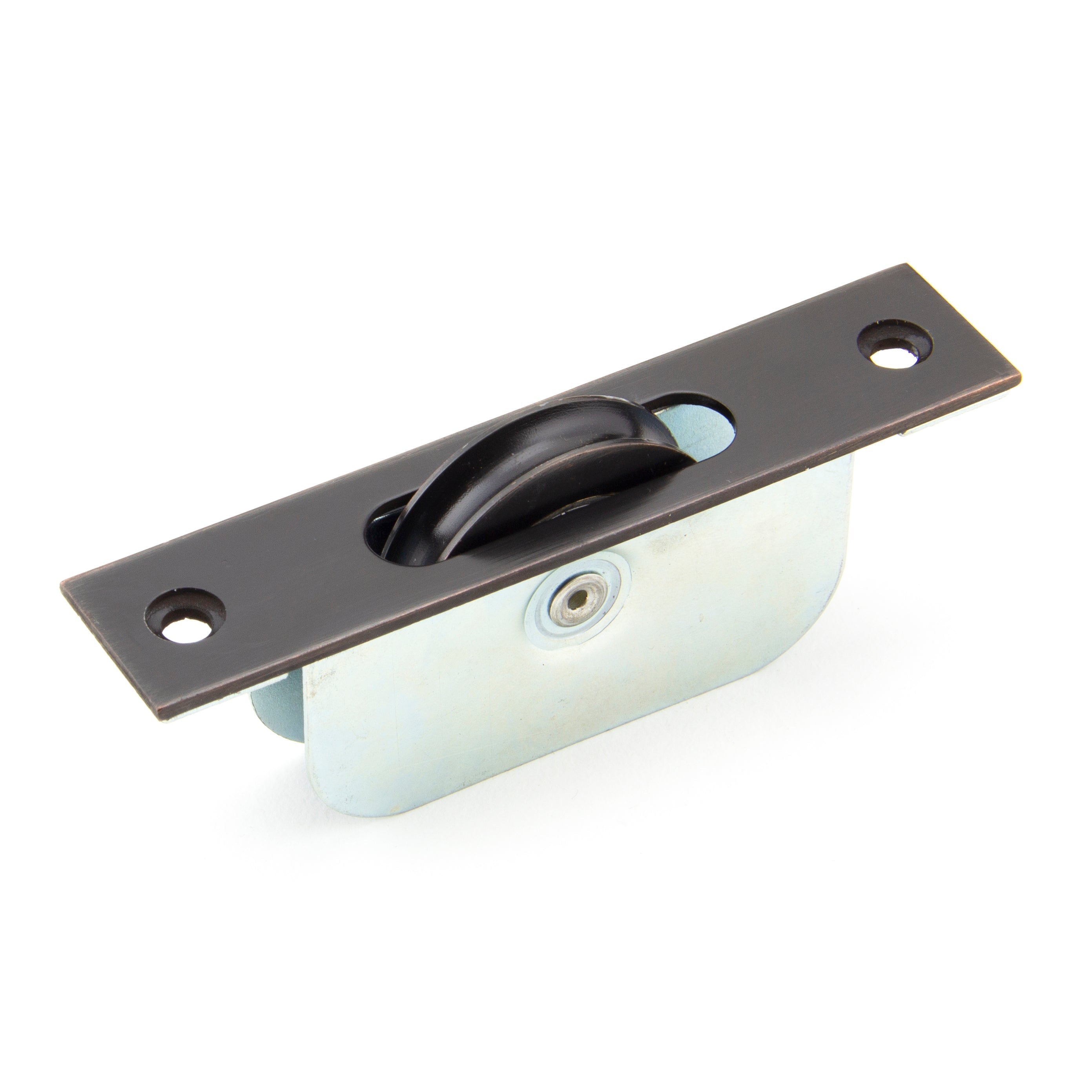 Aged Bronze Square Ended Sash Pulley 75kg | From The Anvil-Sash Pulleys-Yester Home