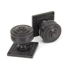 Aged Bronze Tewkesbury Square Mortice Knob Set | From The Anvil - Mortice Knobs - From The Anvil - Yester Home