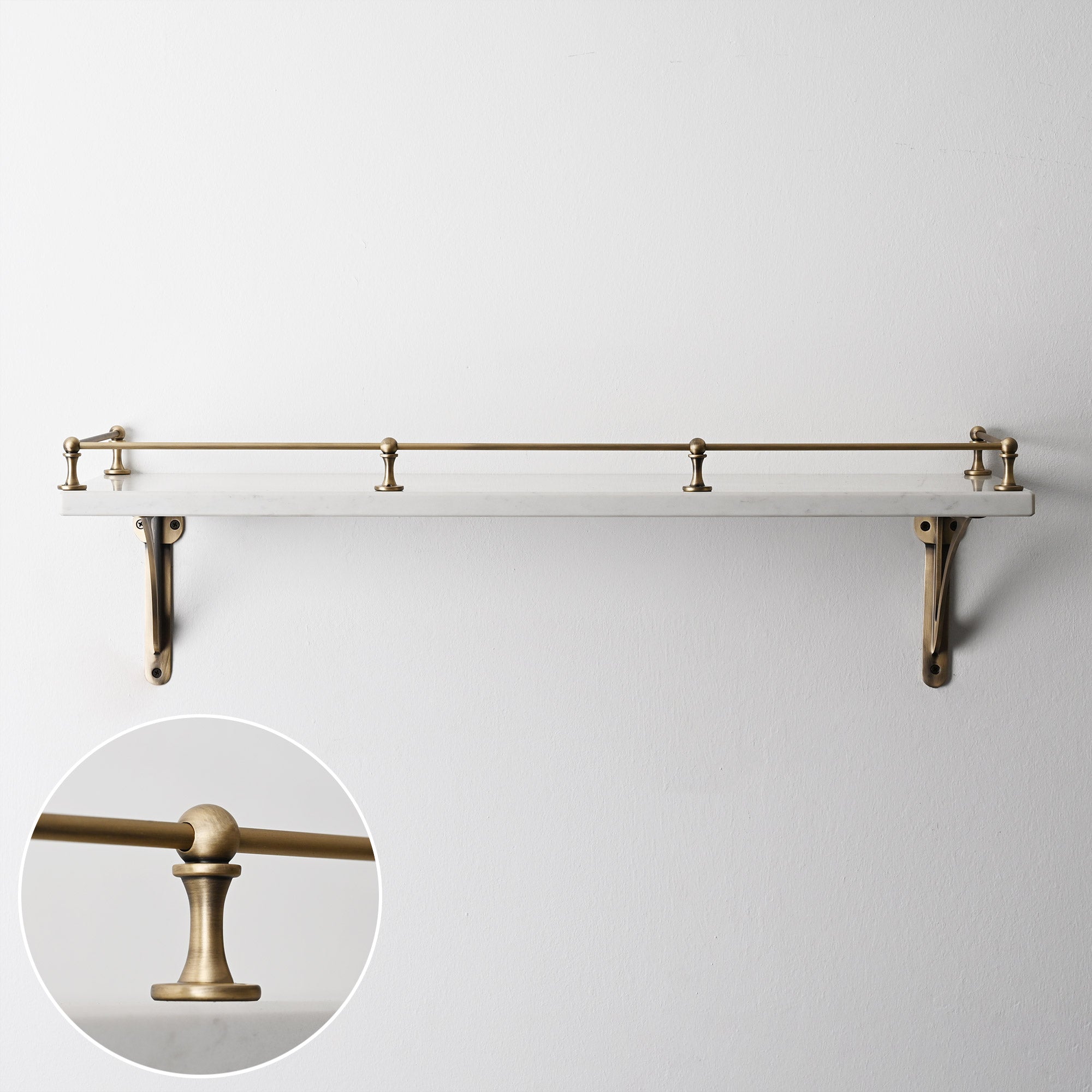 Classic Gallery Shelf Rail | Aged Brushed Brass - Gallery Rails - Yester Home - Yester Home