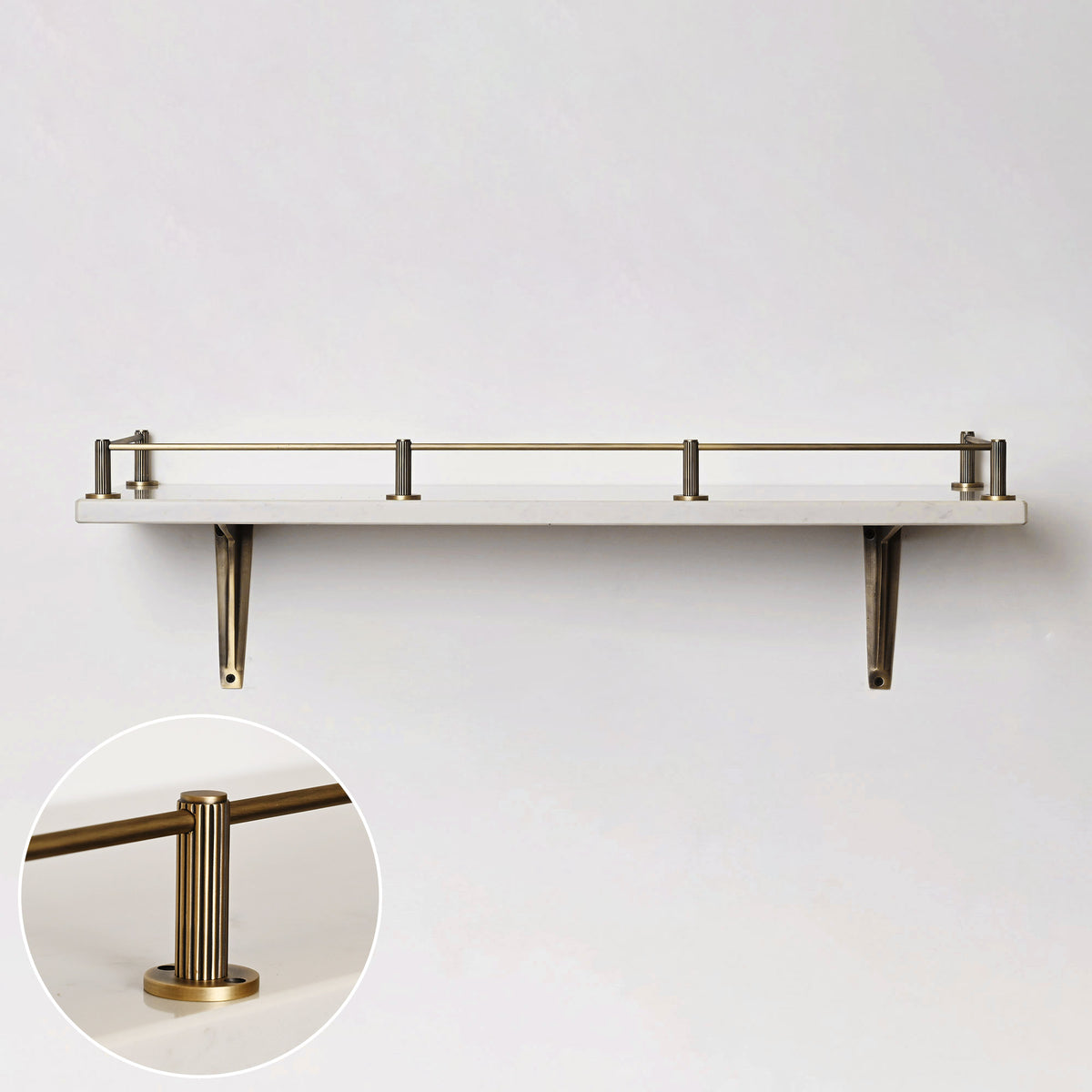 Claverley Gallery Shelf Rail | Aged Brushed Brass – Yester Home