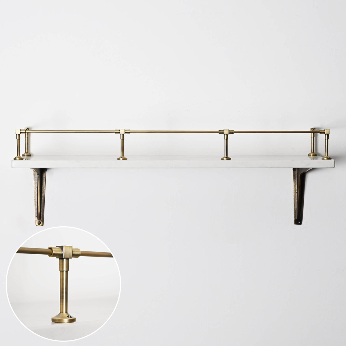 Heritage Gallery Shelf Rail | Aged Brushed Brass – Yester Home