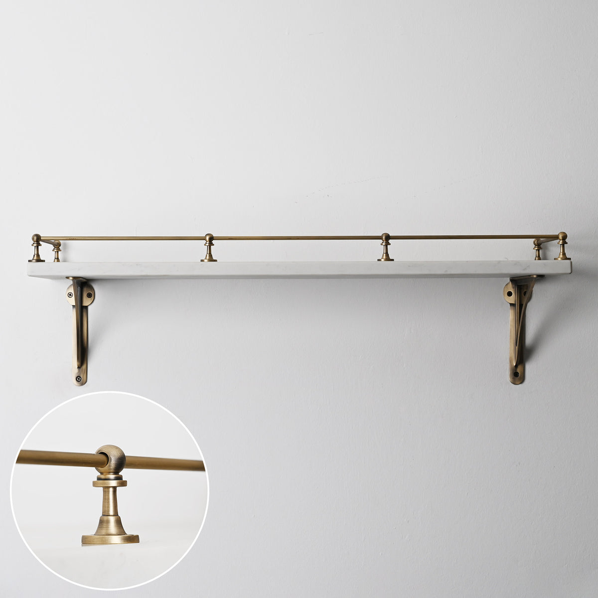 Victorian Gallery Shelf Rail | Aged Brushed Brass – Yester Home
