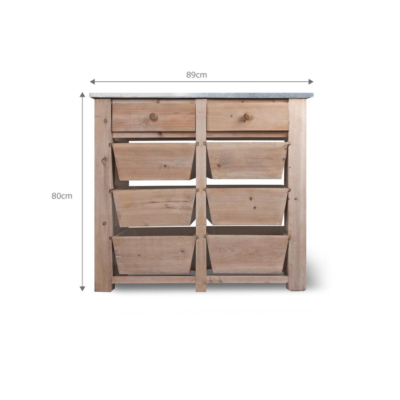 Aldsworth 8 Drawer Storage Unit - Spruce-Storage & Shelving-Yester Home