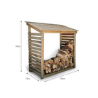 Aldsworth Log Store | Double | Natural-Outdoor Bin & Log Stores-Yester Home
