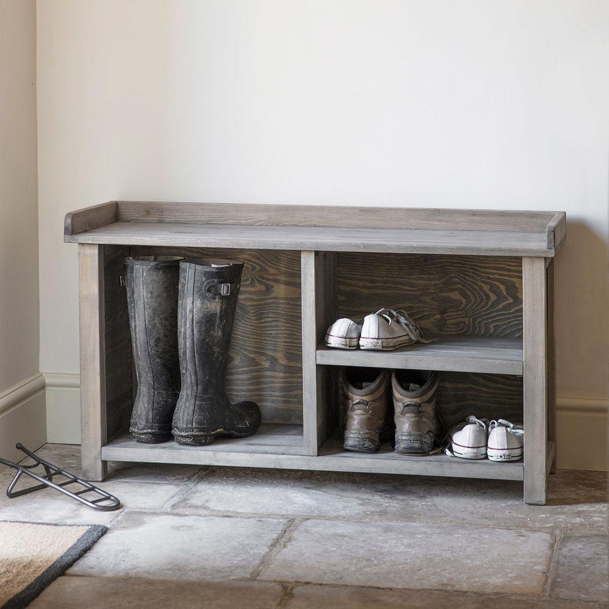 Aldsworth Wooden Bootroom Welly Store Bench-Boot & Shoe Storage-Yester Home