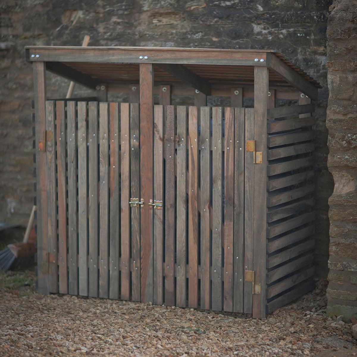 Aldsworth Wooden Wheelie Bin Store-Wheelie Bin Store-Yester Home
