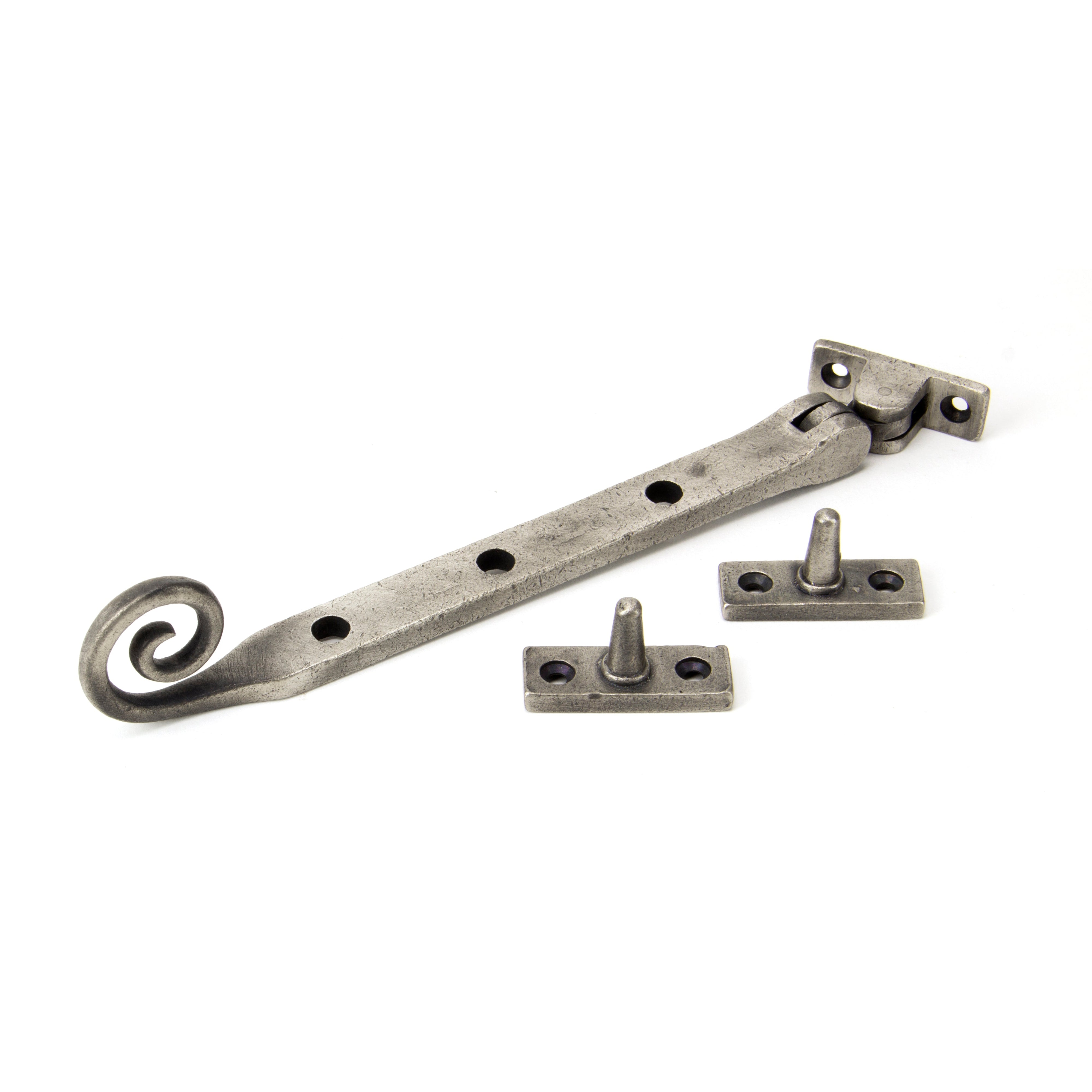 Antique Pewter 8" Monkeytail Stay | From The Anvil-Stays-Yester Home