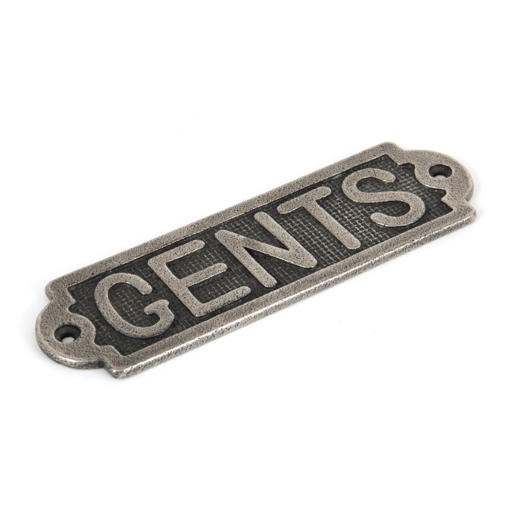 Antique Pewter Gents Sign | From The Anvil-Signs-Yester Home
