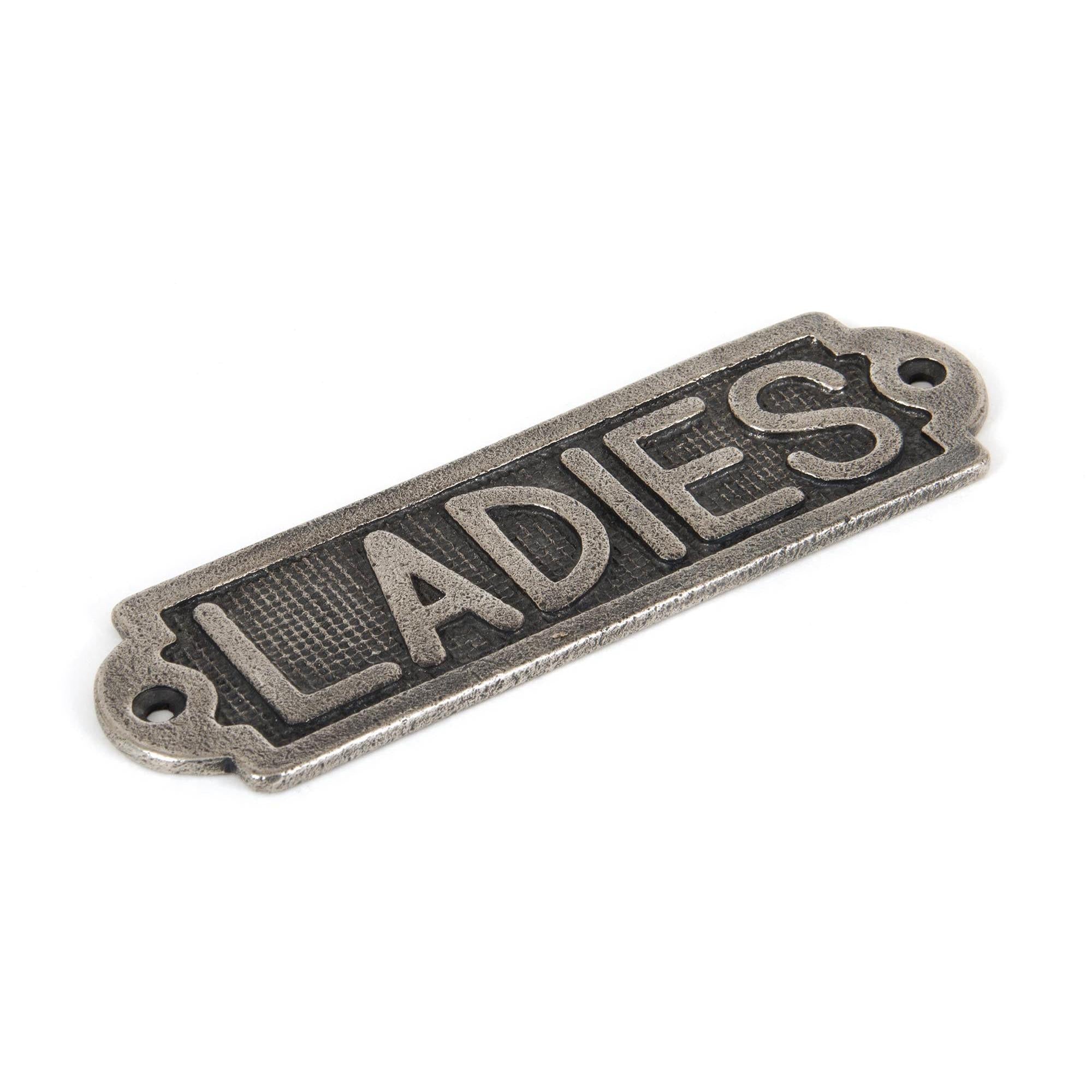 Antique Pewter Ladies Sign | From The Anvil - Signs - From The Anvil - Yester Home