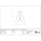 Antique Pewter Letter A | From The Anvil - Letters - From The Anvil - Yester Home
