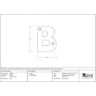 Antique Pewter Letter B | From The Anvil - Letters - From The Anvil - Yester Home