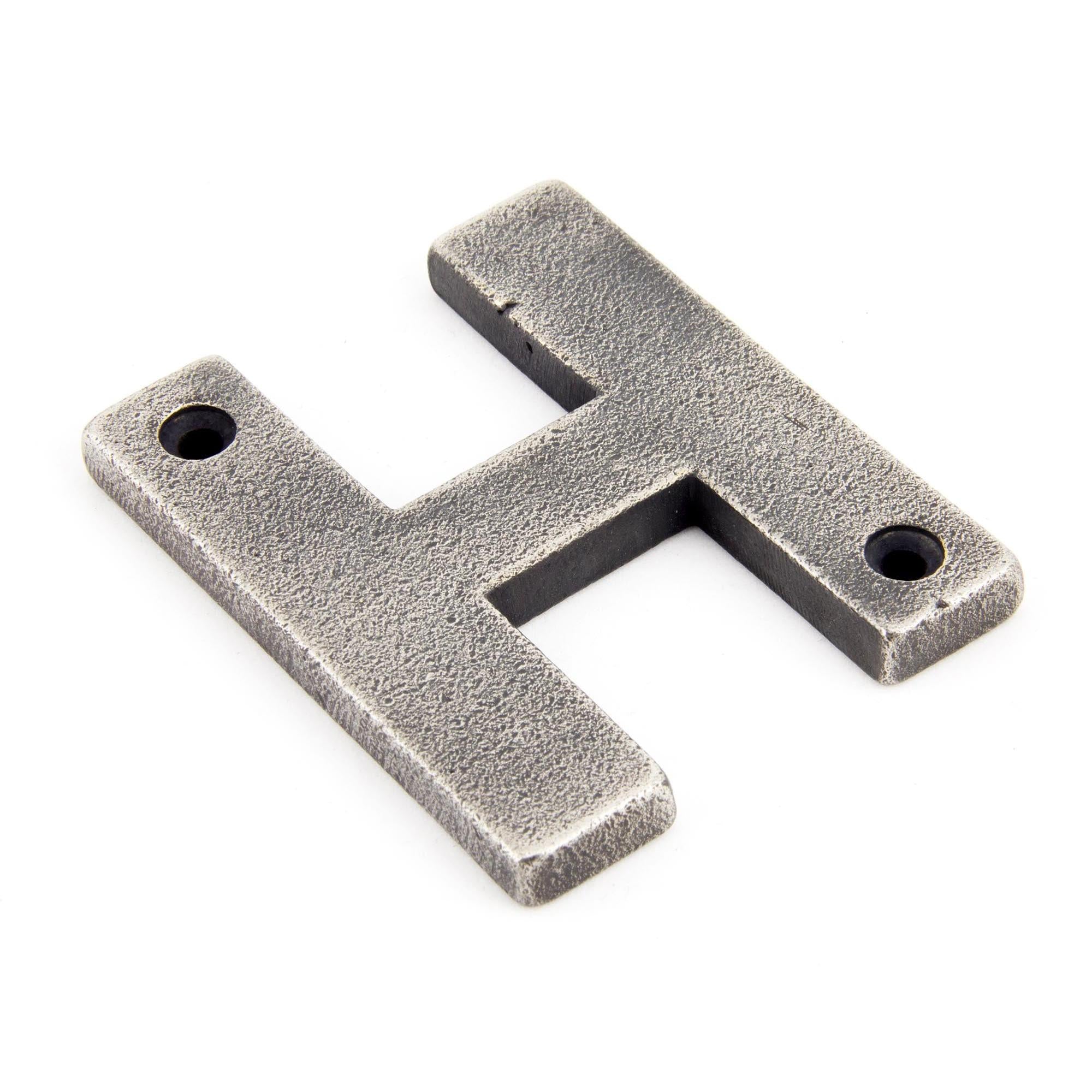 Antique Pewter Letter H | From The Anvil - Letters - From The Anvil - Yester Home