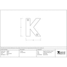 Antique Pewter Letter K | From The Anvil - Letters - From The Anvil - Yester Home
