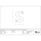 Antique Pewter Letter S | From The Anvil - Letters - From The Anvil - Yester Home