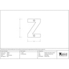 Antique Pewter Letter Z | From The Anvil - Letters - From The Anvil - Yester Home
