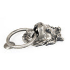 Antique Pewter Lion Head Door Knocker | From The Anvil-Bolt-Through Door Knockers-Yester Home