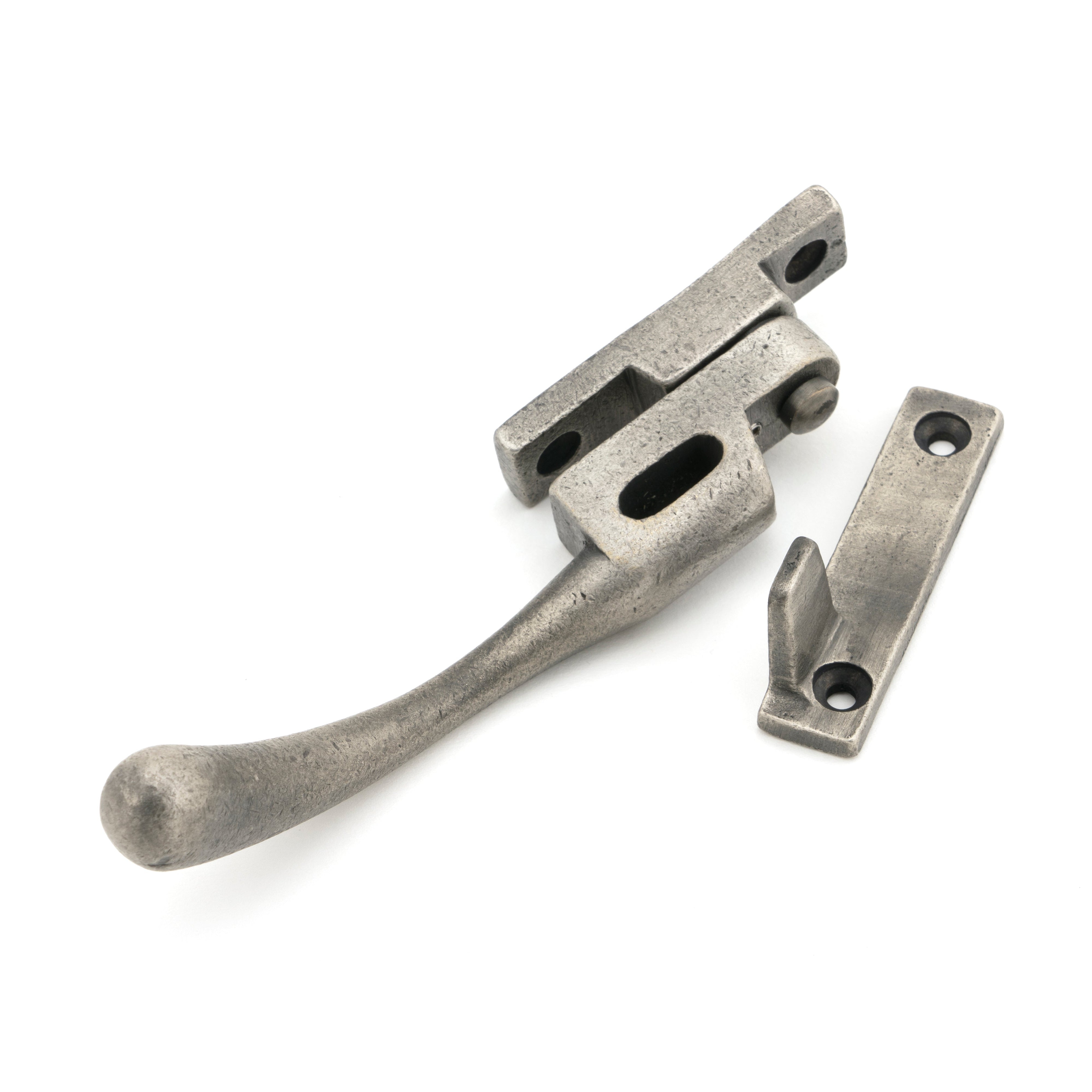 Antique Pewter Night-Vent Locking Peardrop Fastener - LH | From The Anvil-Night-Vent Fasteners-Yester Home
