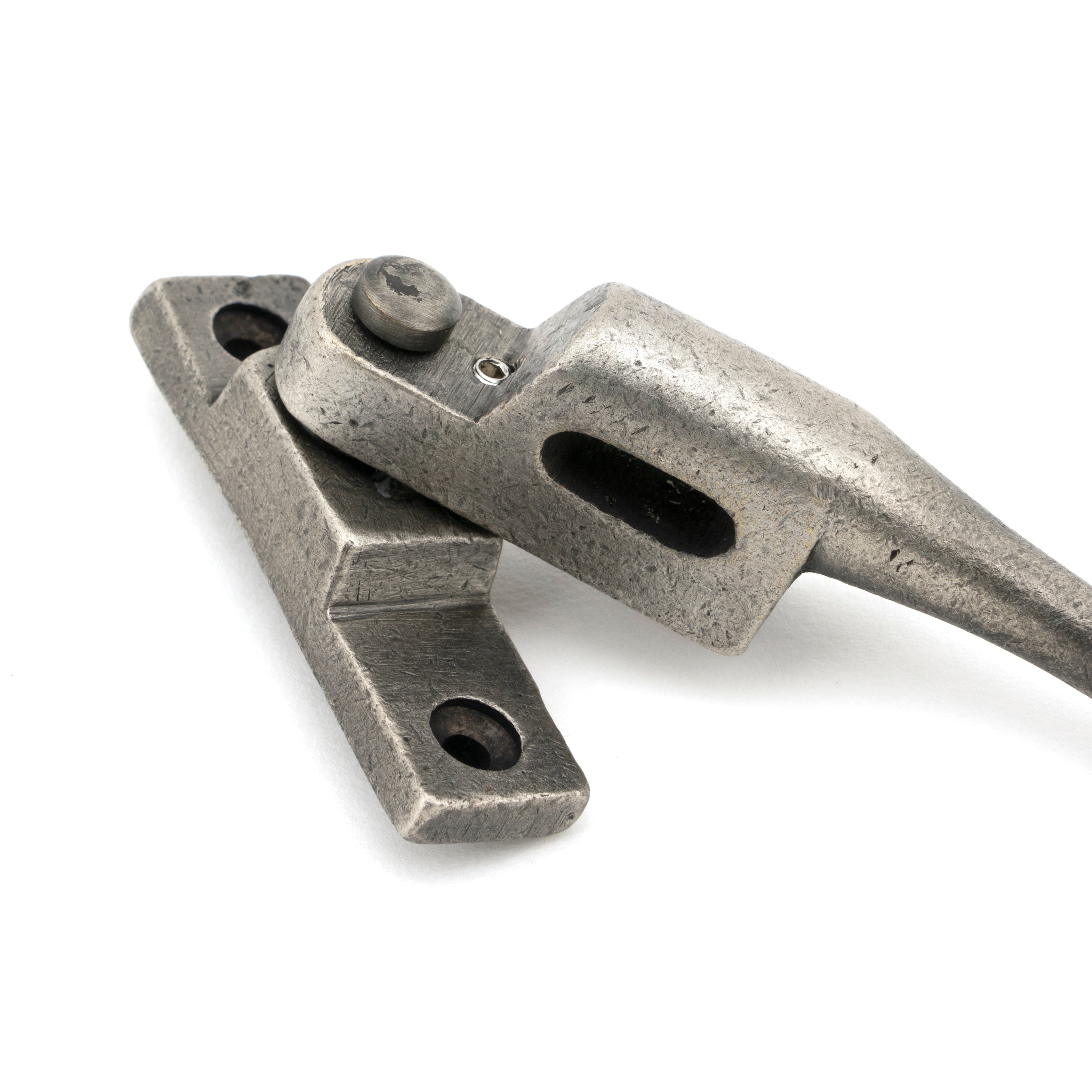 Antique Pewter Night-Vent Locking Peardrop Fastener - LH | From The Anvil-Night-Vent Fasteners-Yester Home