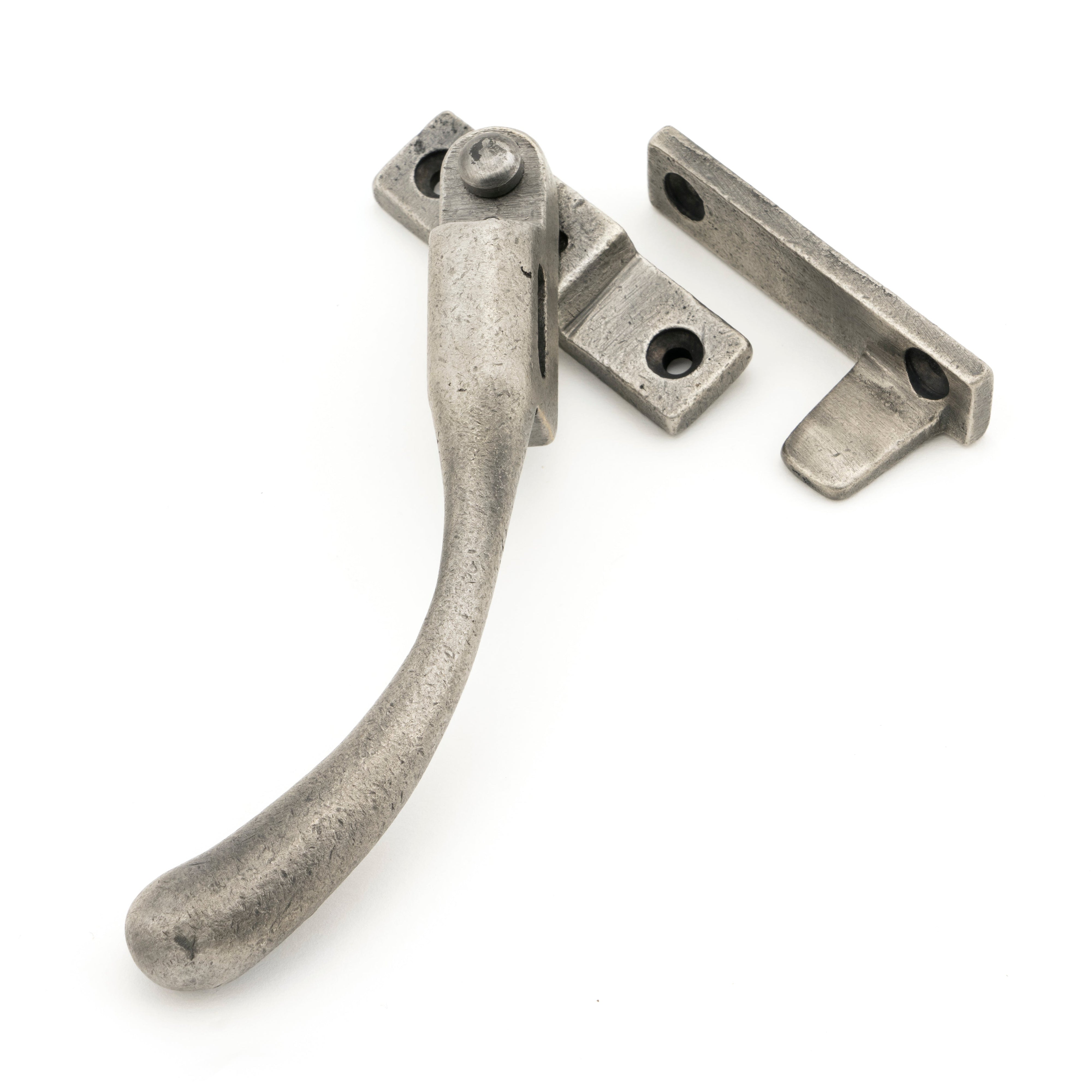 Antique Pewter Night-Vent Locking Peardrop Fastener - LH | From The Anvil-Night-Vent Fasteners-Yester Home