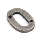 Antique Pewter Numeral 0 | From The Anvil - Numerals - From The Anvil - Yester Home
