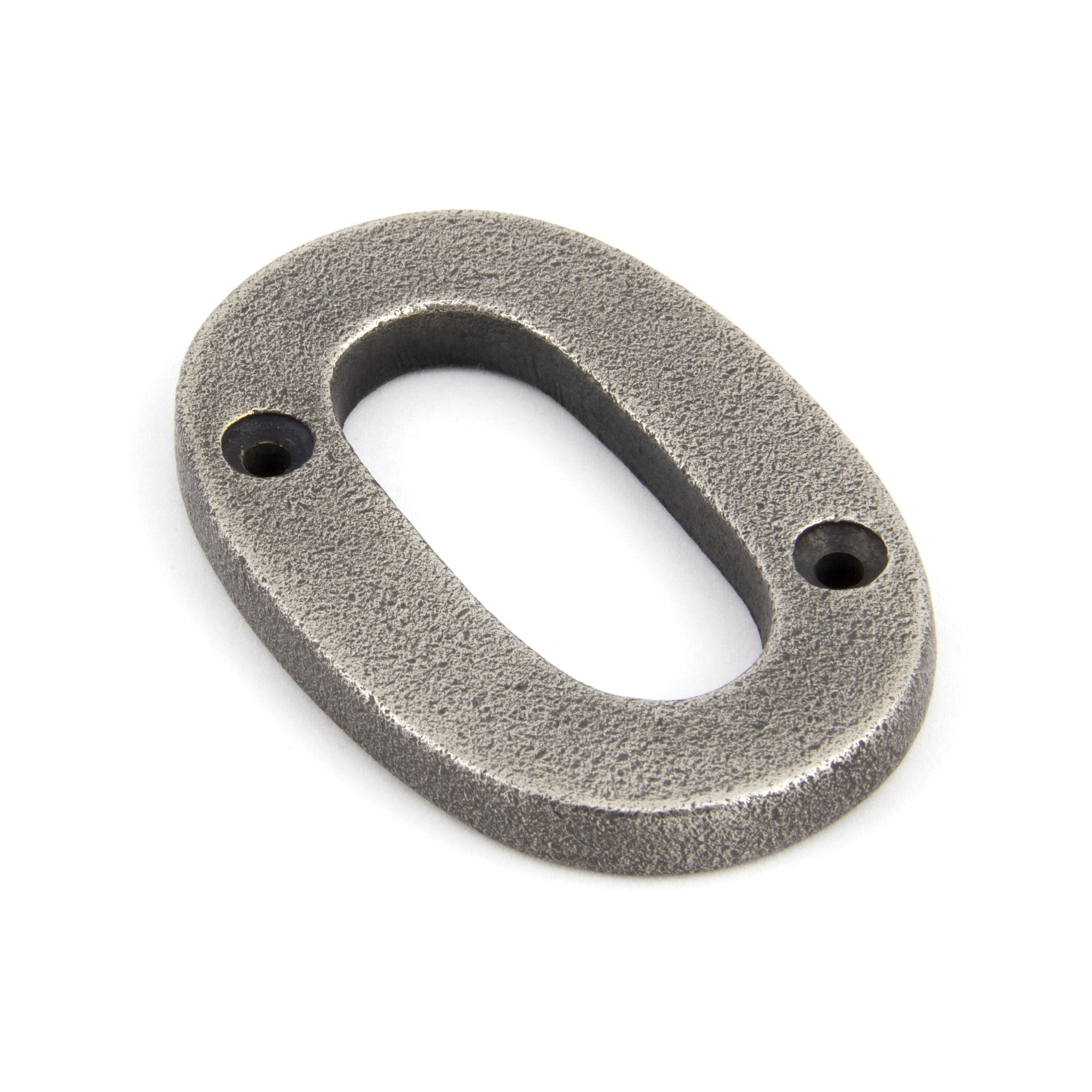 Antique Pewter Numeral 0 | From The Anvil-Numerals-Yester Home