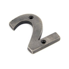 Antique Pewter Numeral 2 | From The Anvil - Numerals - From The Anvil - Yester Home