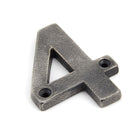 Antique Pewter Numeral 4 | From The Anvil - Numerals - From The Anvil - Yester Home