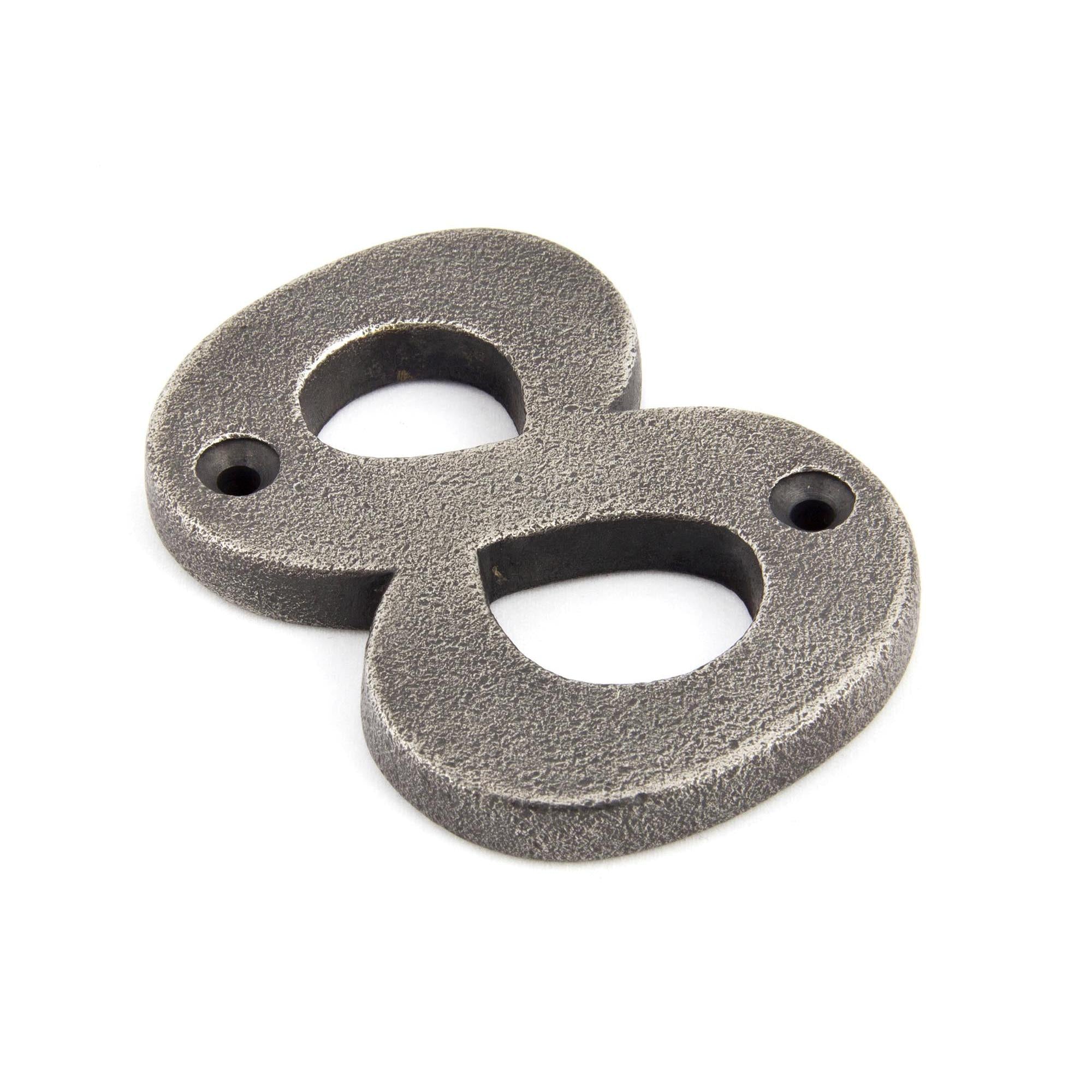 Antique Pewter Numeral 8 | From The Anvil - Numerals - From The Anvil - Yester Home