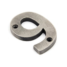 Antique Pewter Numeral 9 | From The Anvil - Numerals - From The Anvil - Yester Home