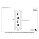 Antique Pewter Push Sign | From The Anvil-Signs-Yester Home