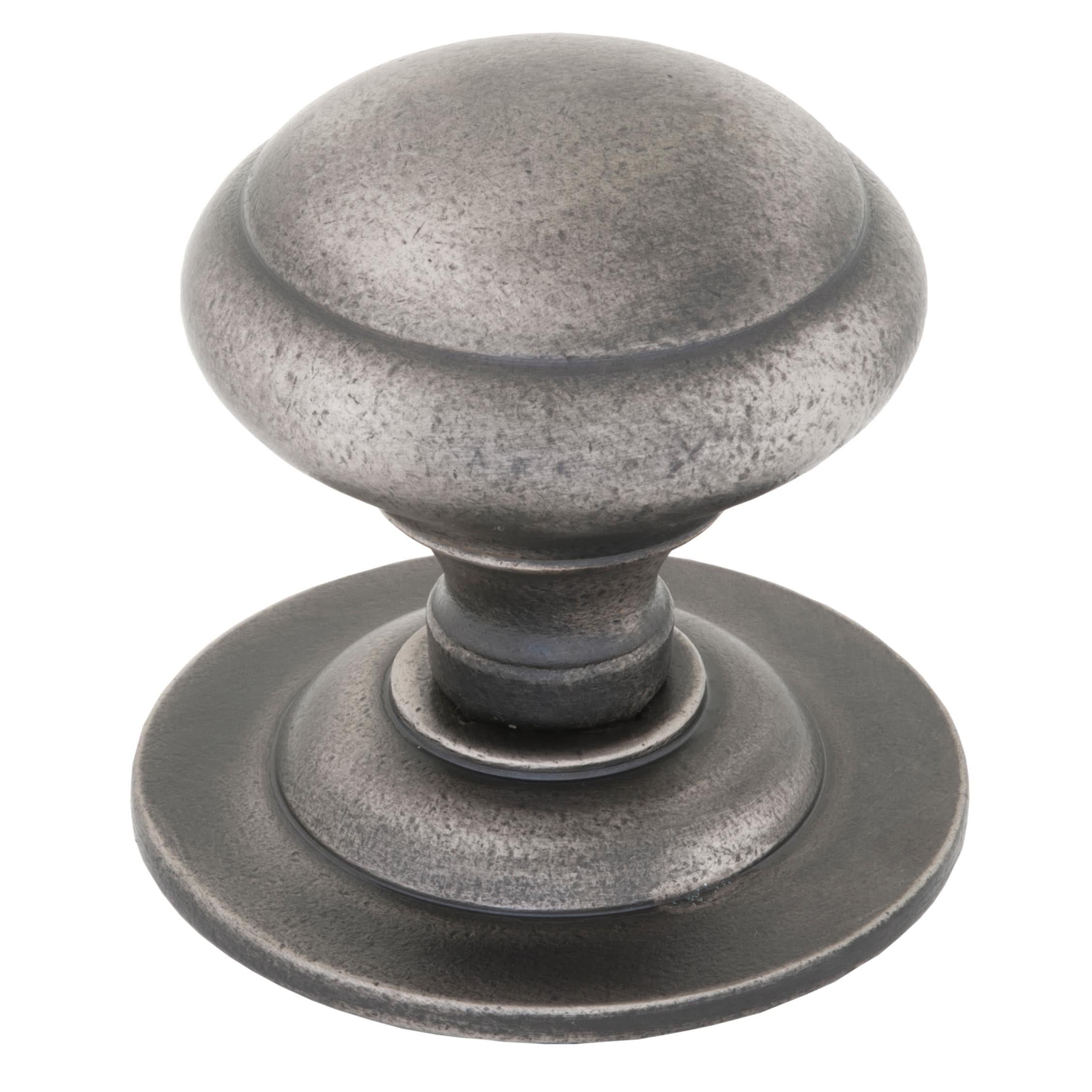 Antique Pewter Round Centre Door Knob | From The Anvil - Centre Door Knobs - From The Anvil - Yester Home