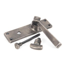 Antique Pewter Straight Lever Bathroom Set | From The Anvil - Lever Bathroom - From The Anvil - Yester Home