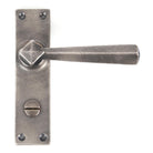 Antique Pewter Straight Lever Bathroom Set | From The Anvil - Lever Bathroom - From The Anvil - Yester Home