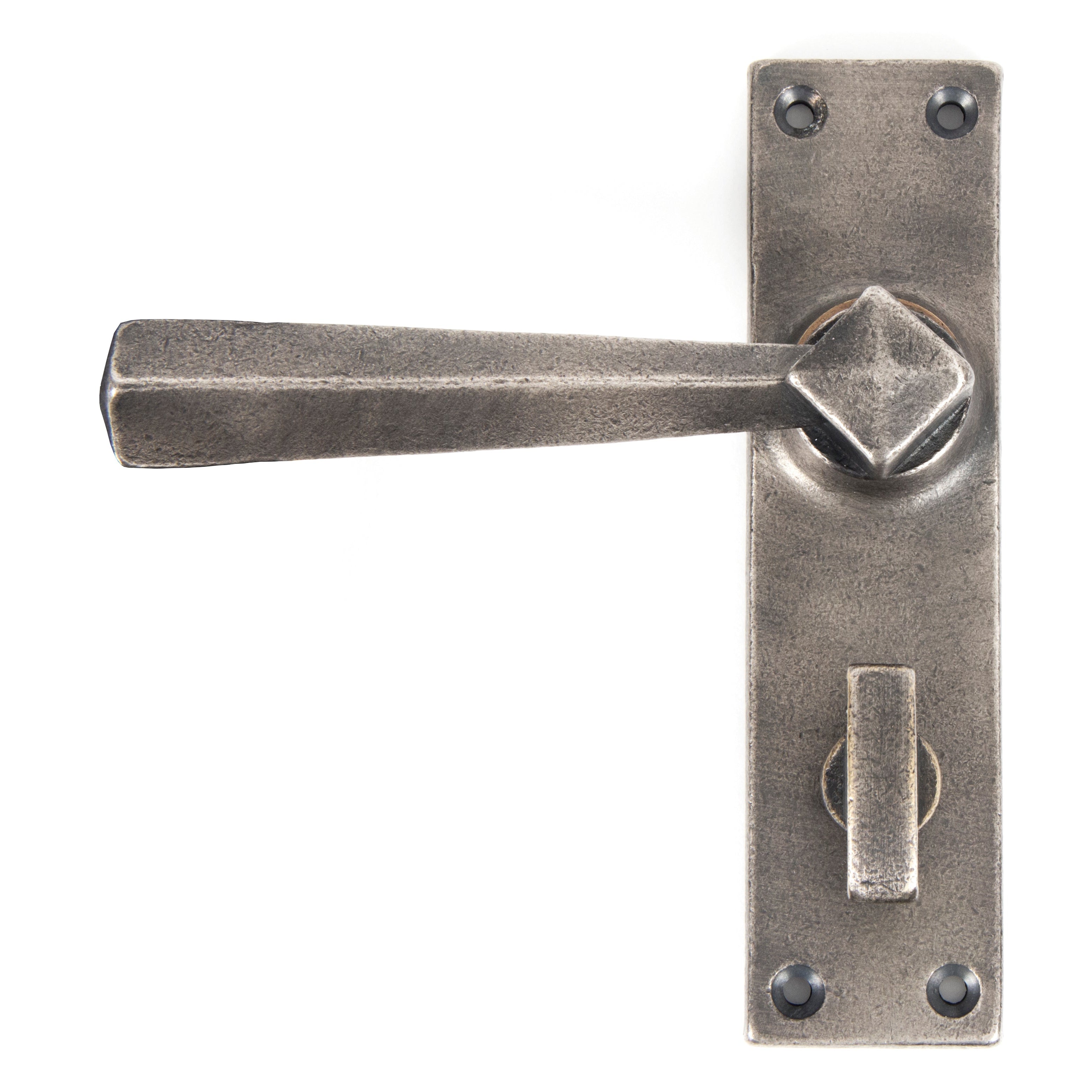 Antique Pewter Straight Lever Bathroom Set | From The Anvil-Lever Bathroom-Yester Home