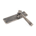 Antique Pewter Straight Lever Latch Set | From The Anvil-Lever Latch-Yester Home