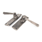 Antique Pewter Straight Lever Latch Set | From The Anvil-Lever Latch-Yester Home