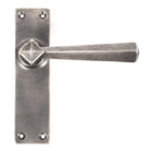 Antique Pewter Straight Lever Latch Set | From The Anvil - Lever Latch - From The Anvil - Yester Home