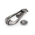 Antique Pewter Victorian Loop Door Knocker | From The Anvil - Bolt-Through Door Knockers - From The Anvil - Yester Home