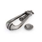 Antique Pewter Victorian Loop Door Knocker | From The Anvil-Bolt-Through Door Knockers-Yester Home