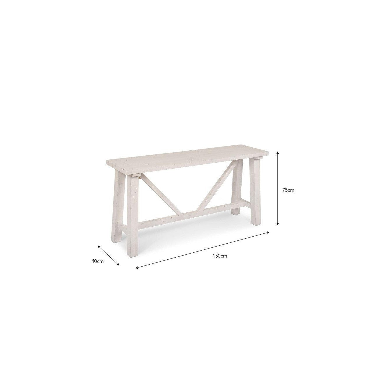 Ashwell Console Table | Whitewash-Consoles & Sideboards-Yester Home