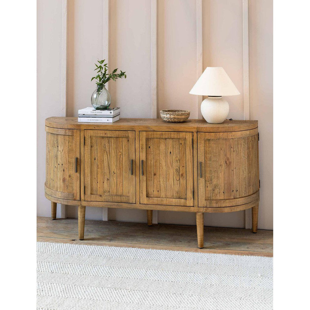 Ashwell Curved Sideboard | Natural-Consoles & Sideboards-Yester Home