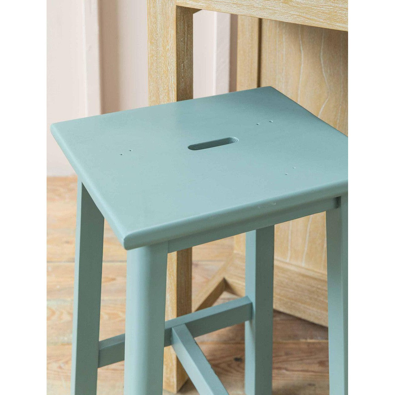 Ashwell Handle Bar Stool | Sage Green-Bar Tables & Stools-Yester Home