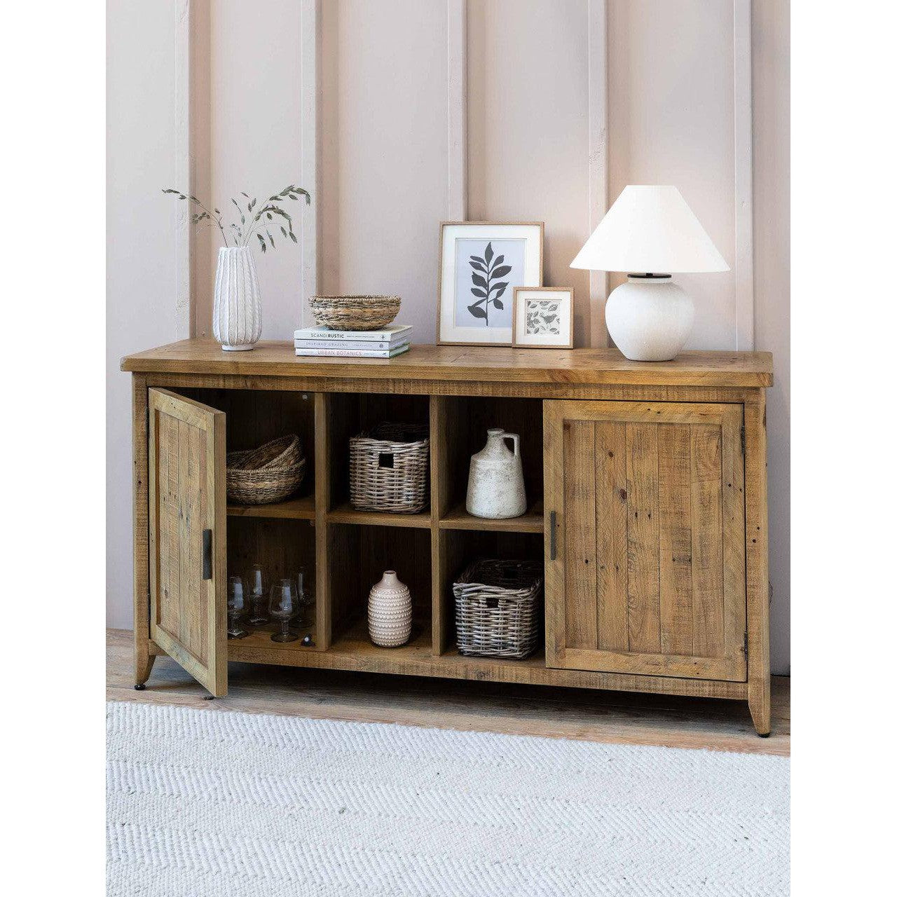Ashwell Sideboard | 2 Door | Natural-Consoles & Sideboards-Yester Home