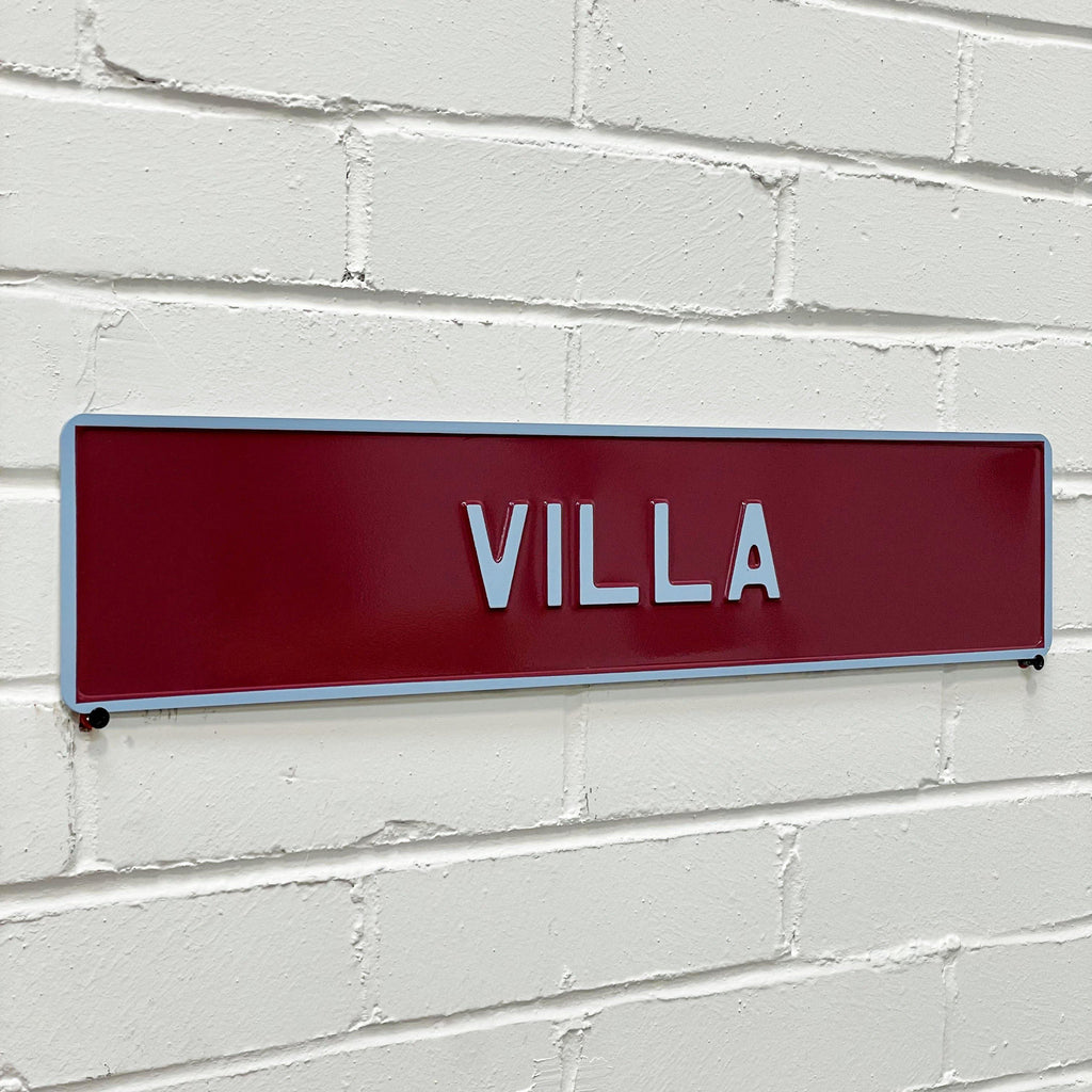 Aston Villa / AVFC Embossed Metal Signs