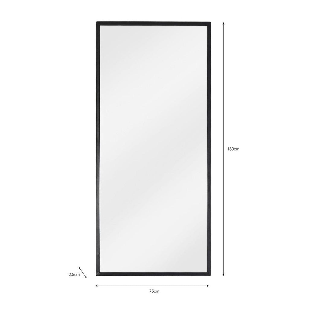 Avening Rectangular Wall Mirror 180x75cm - Iron-Mirrors-Yester Home