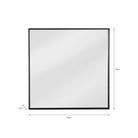 Avening Square Wall Mirror 90x90cm in Black - Iron-Mirrors-Yester Home