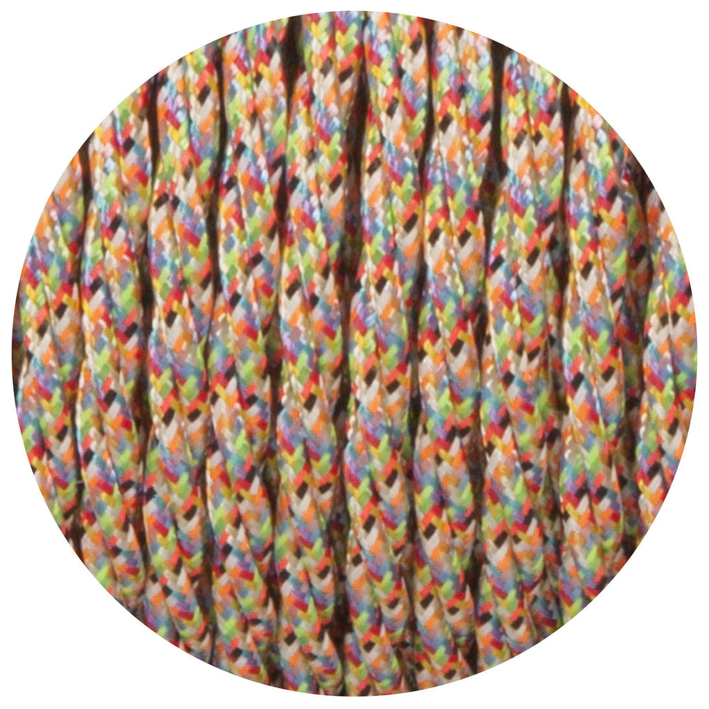Aztec Harlequin Twisted Fabric Braided Cable-Fabric Cable-Yester Home