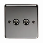 BN Double TV Socket | From The Anvil - Electrical Switches & Sockets - From The Anvil - Yester Home
