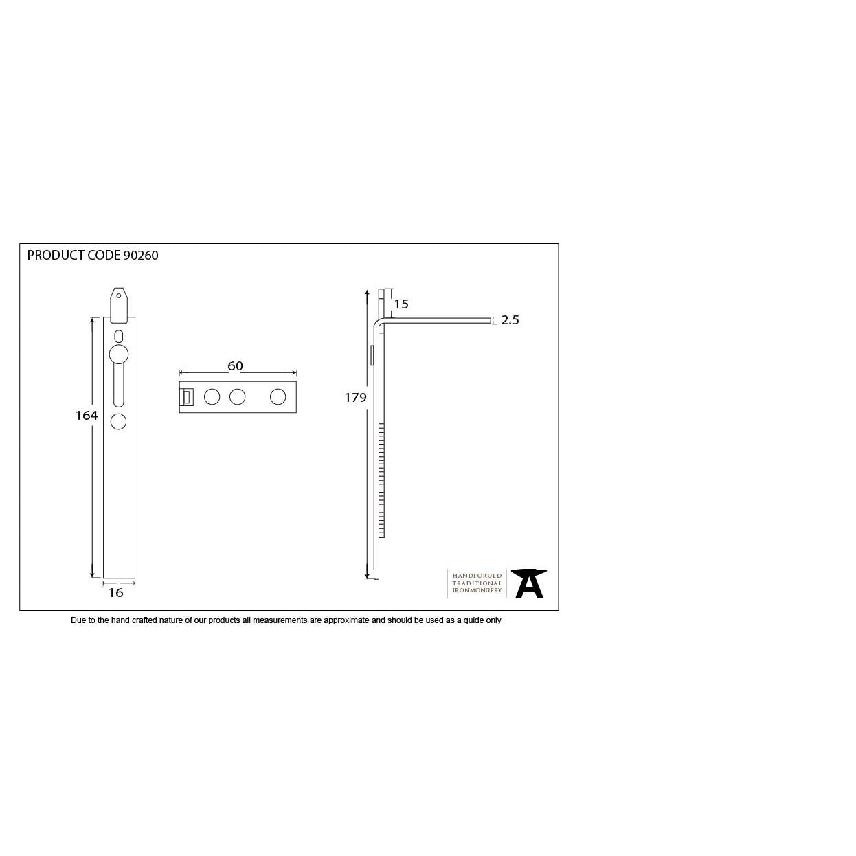 BZP Excal - 370-500mm Shootbolt Extension Rod | From The Anvil - Multi-Point Locks - From The Anvil - Yester Home