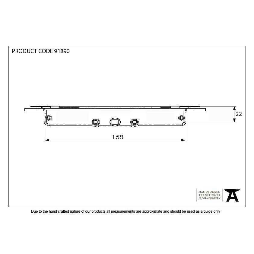 BZP Excal - Gearbox 22mm Backset (No Claws) | From The Anvil-Multi-Point Locks-Yester Home